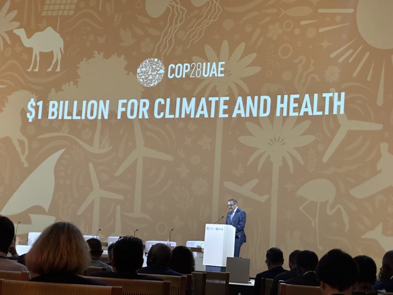 Der Generaldirektor der WHO Dr. Tedros Adhanom Ghebreyesus auf der COP28