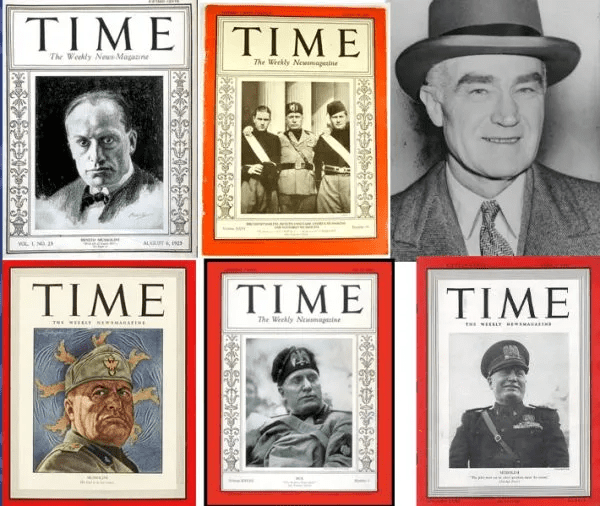 Pro-faschistische Titelseiten des Time Magazine